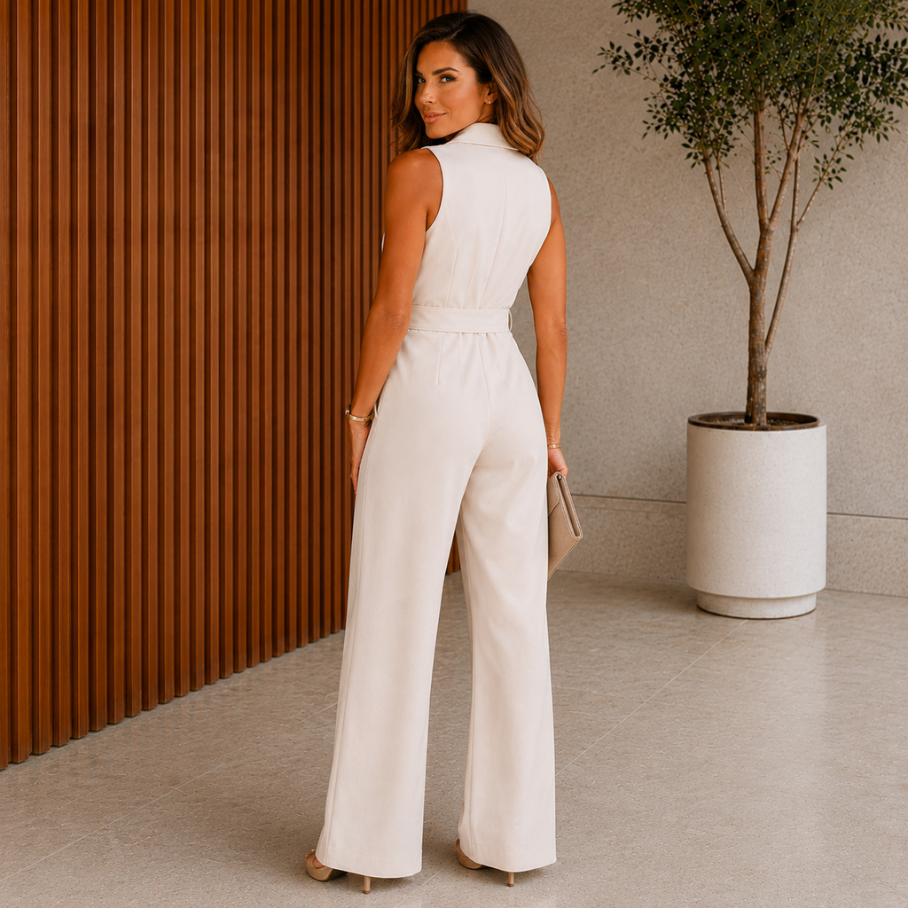 Stylish jumpsuit with belt